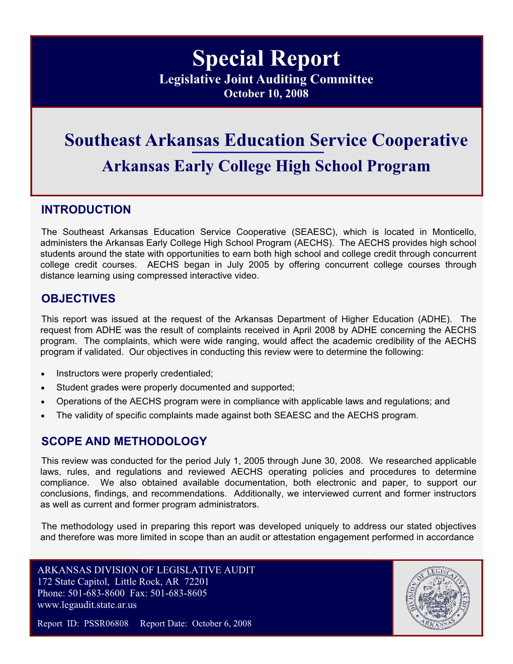 Arkansas Early College High School Program