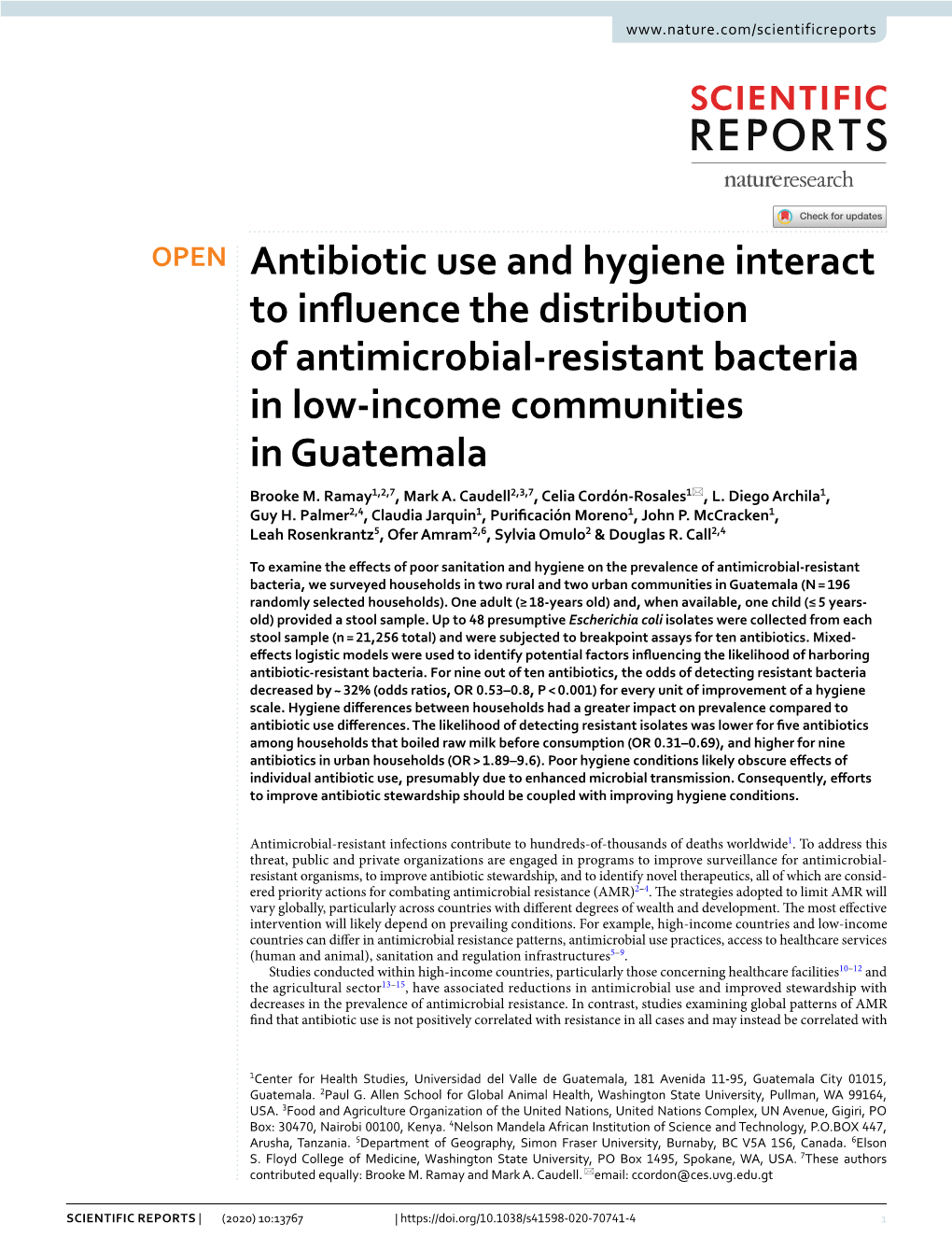 Antibiotic Use and Hygiene Interact to Influence the Distribution Of