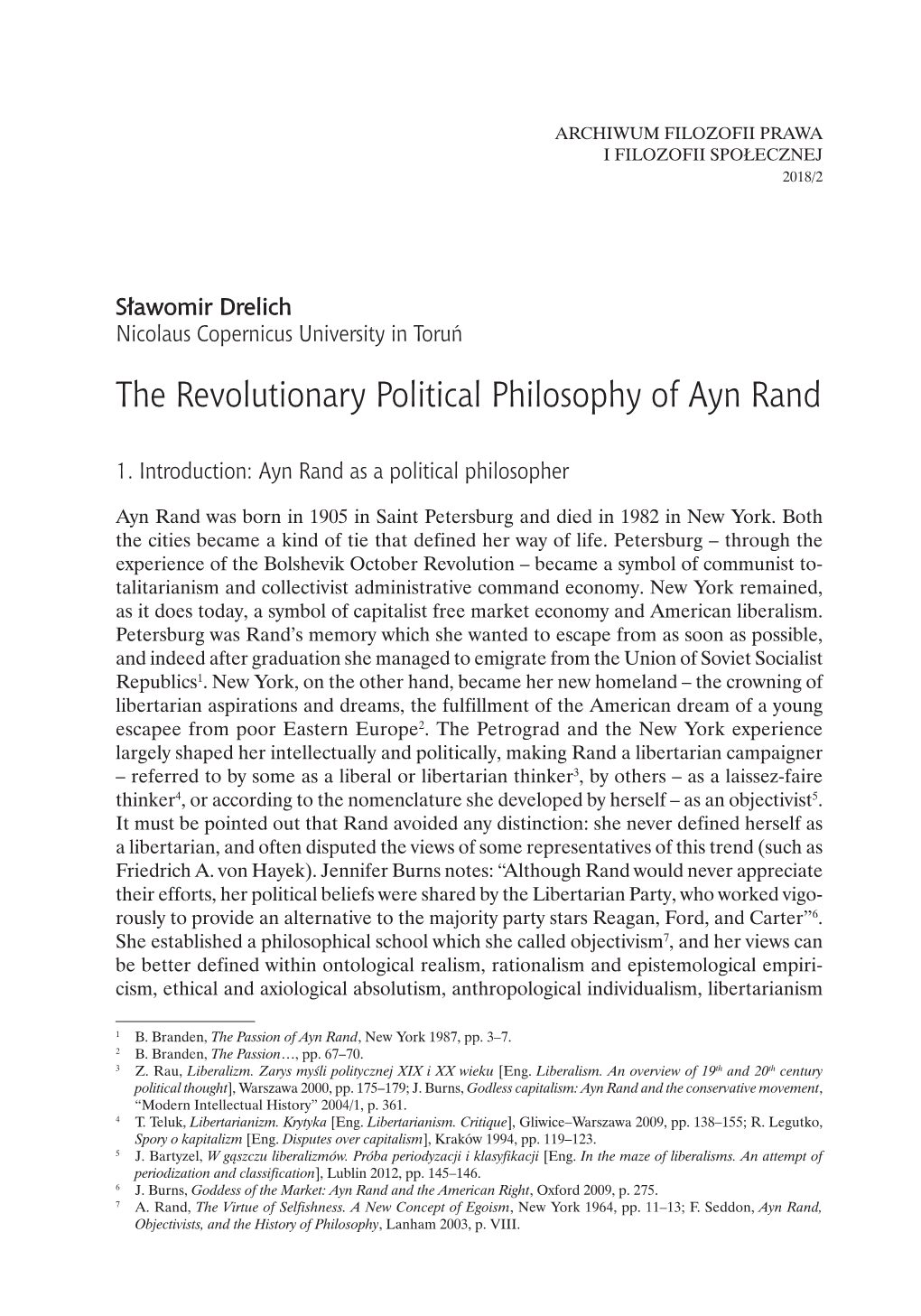 The Revolutionary Political Philosophy of Ayn Rand