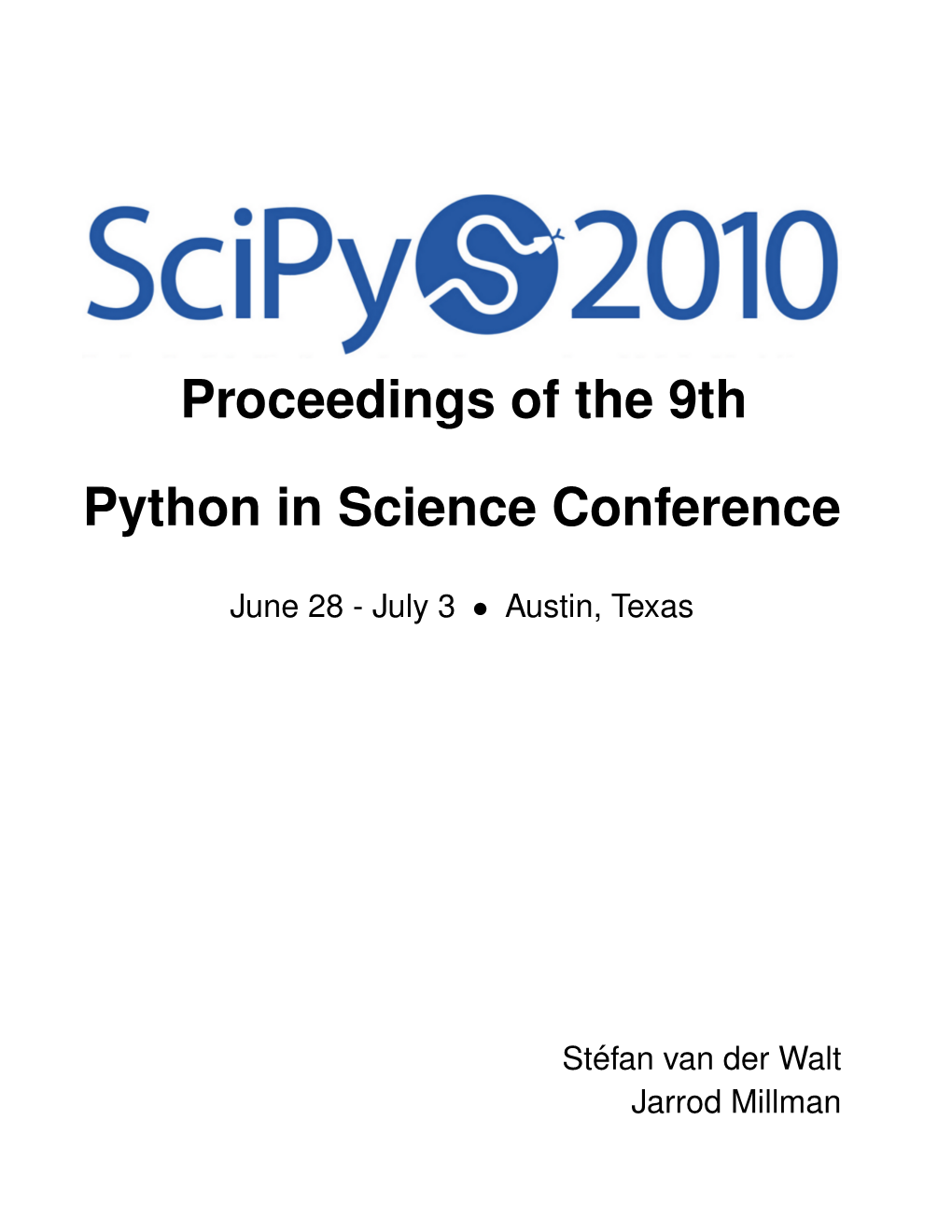 Proceedings of the 9Th Python in Science Conference