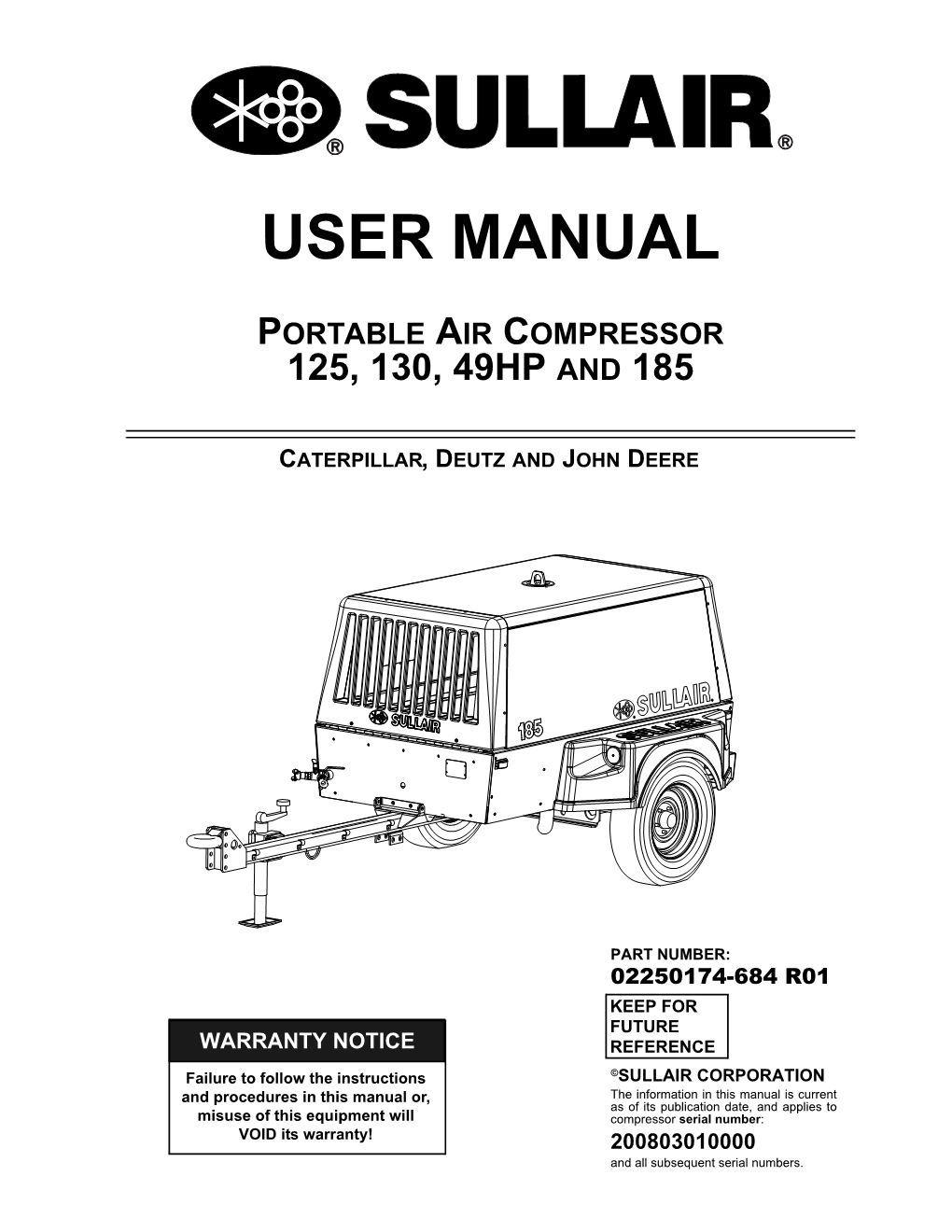 Sullair 185cfm Compressor Operator Manual Docslib