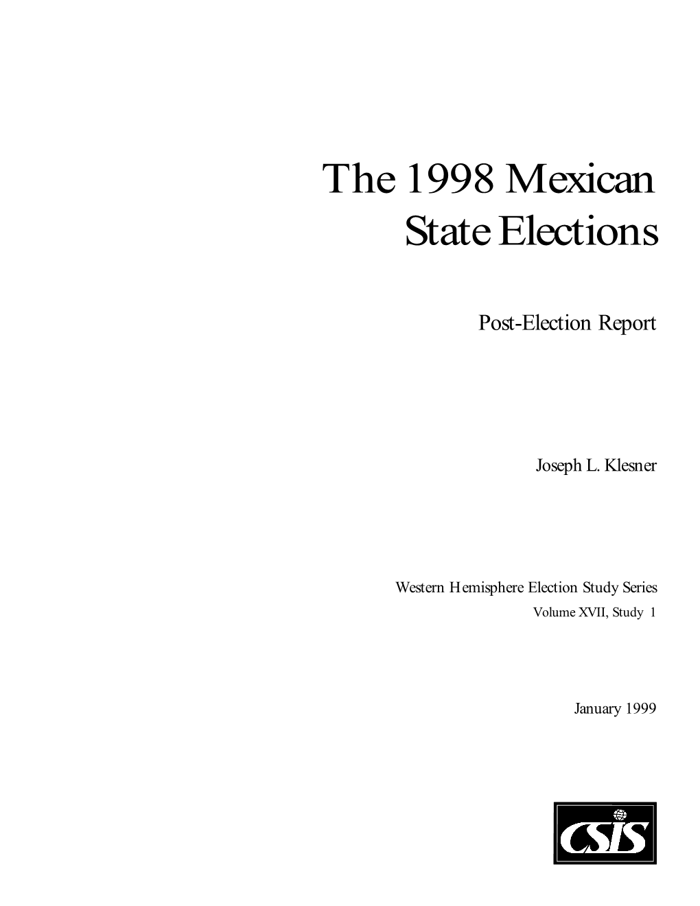 The 1998 Mexican State Elections