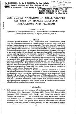 Latitudinal Variation in Shell Growth Patterns of Bivalve Molluscs: Implications and Problems