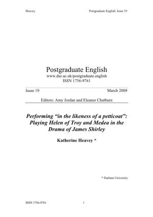Postgraduate English: Issue 19
