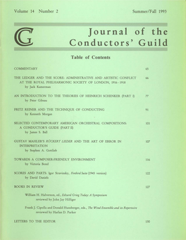 Journal of the Conductors' Guild