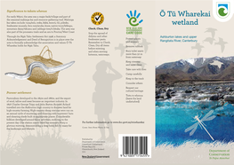 Ō Tū Wharekai Wetland Brochure