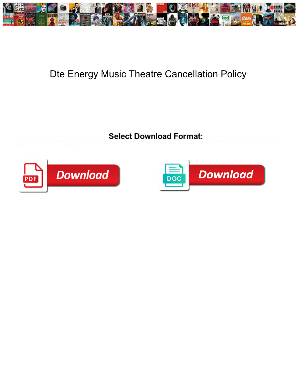 Dte Energy Music Theatre Cancellation Policy