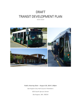 Draft Transit Development Plan 2014-2019