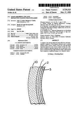 United States Patent 19 11 Patent Number: 5,729,323 Arden Et Al