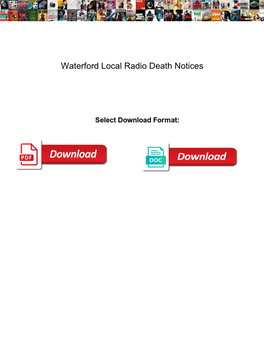 Waterford Local Radio Death Notices