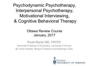 Review of Psychodynamic and Interpersonal