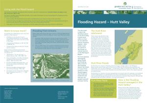 Flooding Hazard – Hutt Valley • Learn About River ﬂ Ows at the Taita Gorge Via the ﬂ Ow Phone (This May Be Very Busy If There Is a ﬂ Ood Alert)