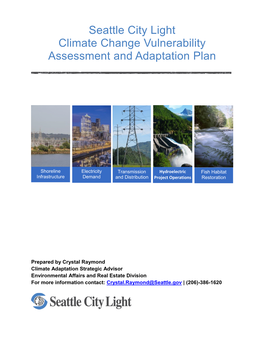 Climate Change Vulnerability Assessment and Adaptation Plan