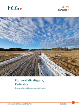 Purmo Vindkraftspark, Pedersöre Program För Miljökonsekvensbedömning