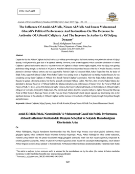 The Influence of Amid-Al-Mulk, Nizam Al-Mulk and Imam Muhammad