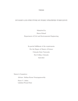 Thesis Dynamics and Structure of Stably