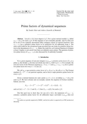 Prime Factors of Dynamical Sequences