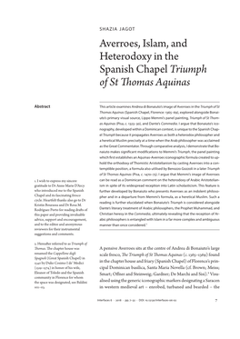 Averroes, Islam, and Heterodoxy in the Spanish Chapel 'Triumph of St