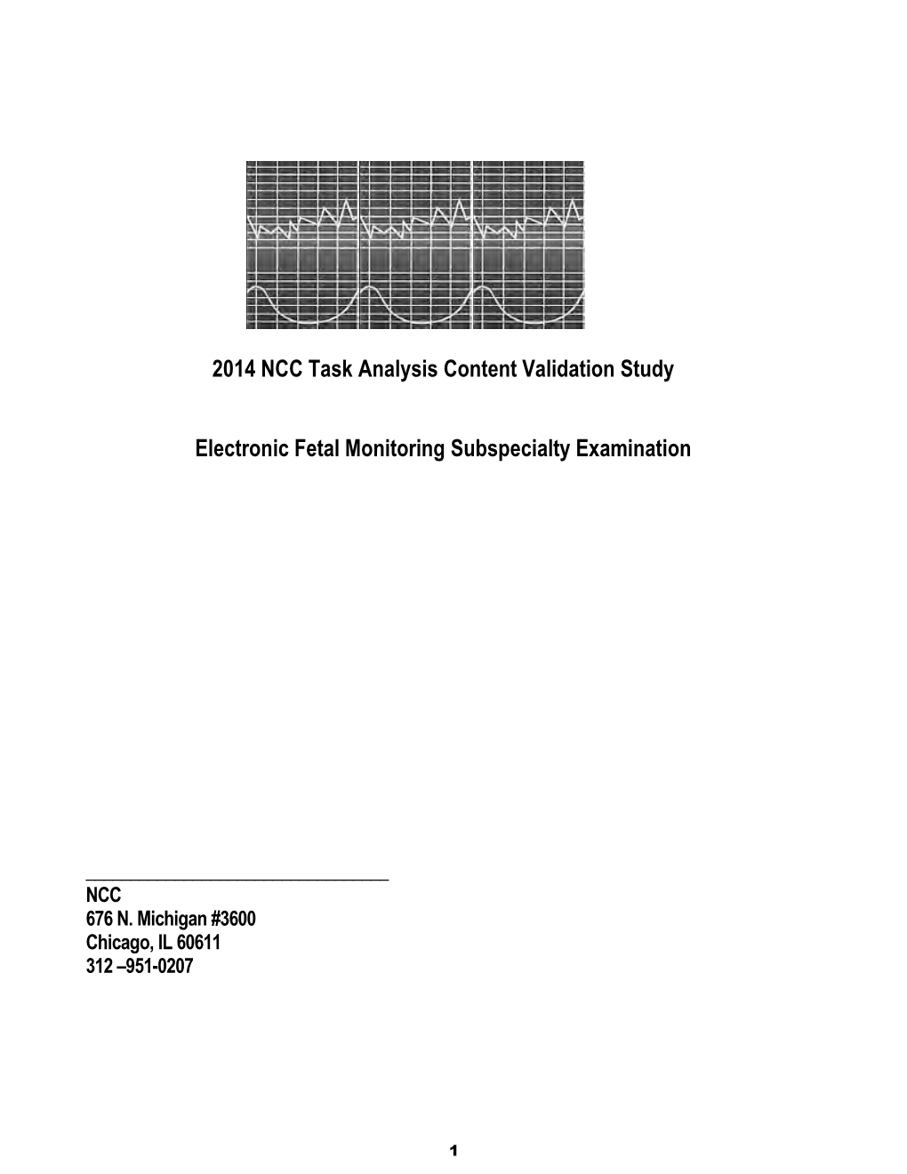 2014 NCC Task Analysis Content Validation Study Electronic Fetal