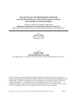History-2006-Legal-Legacy-Of-The-Lower-Cape-Fear-Samuel-Ashe-Excerpt.Pdf