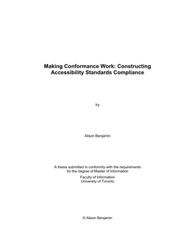 Making Conformance Work: Constructing Accessibility Standards Compliance