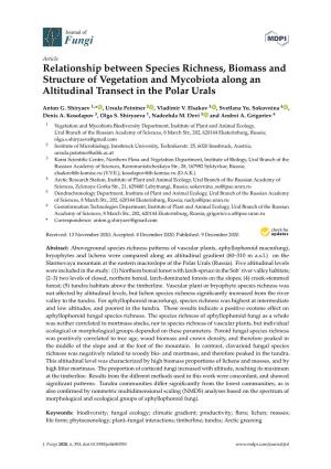 Relationship Between Species Richness, Biomass and Structure of Vegetation and Mycobiota Along an Altitudinal Transect in the Polar Urals