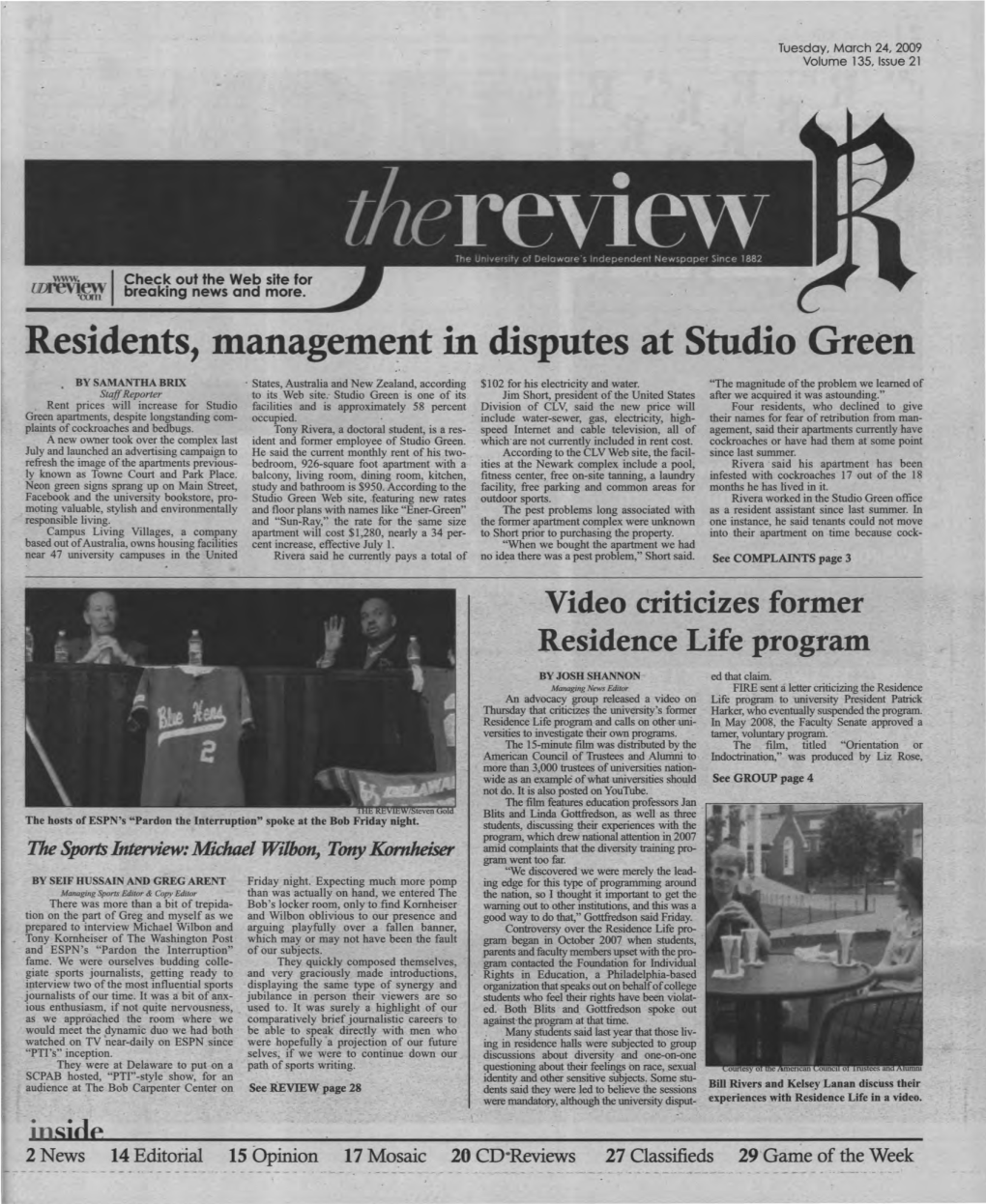 Residents, Management in Disputes at Studio Green