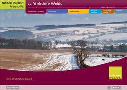 Yorkshire Wolds Area Profile: Supporting Documents