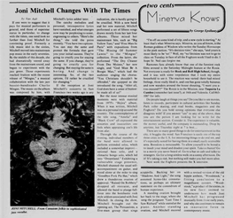 Joni Mitchell Changes with the Times