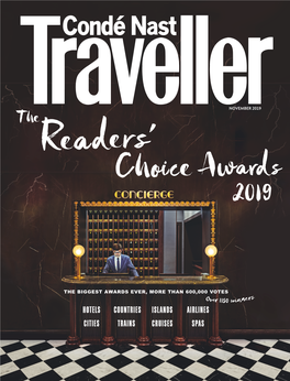 Hotels Countries Islands Airlines Cities Trains Cruises Spas Readers’ Choice Awards 2019