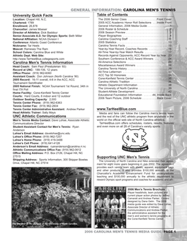 2005 Tennis Brochure