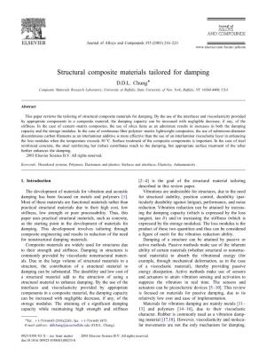 Structural Composite Materials Tailored for Damping