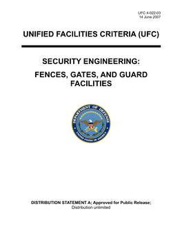 Unified Facilities Criteria (Ufc) Security Engineering