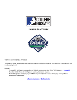 NCAA / NHL Draft Guide