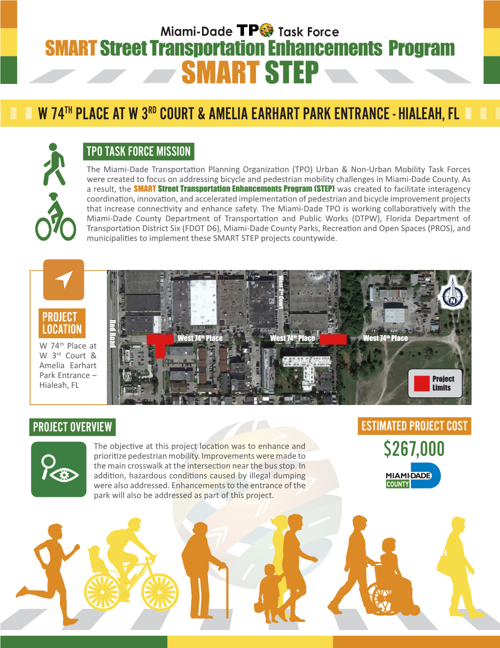 Smart Step ▮ ▮ ▮ ▮ W 74Th Place at W 3Rd Court & Amelia Earhart Park Entrance - Hialeah, Fl ▮ ▮ ▮ ▮