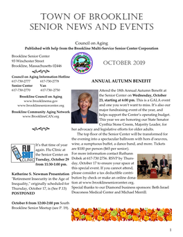 Town of Brookline Senior News and Events