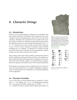 8. Character Strings