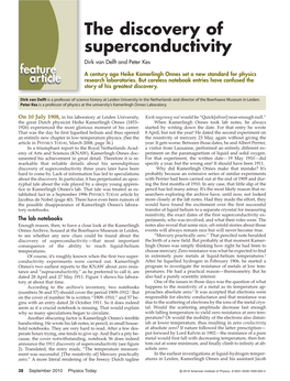 The Discovery of Superconductivity
