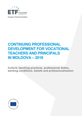 Continuing Professional Development for Vocational Teachers and Principals in Moldova – 2018