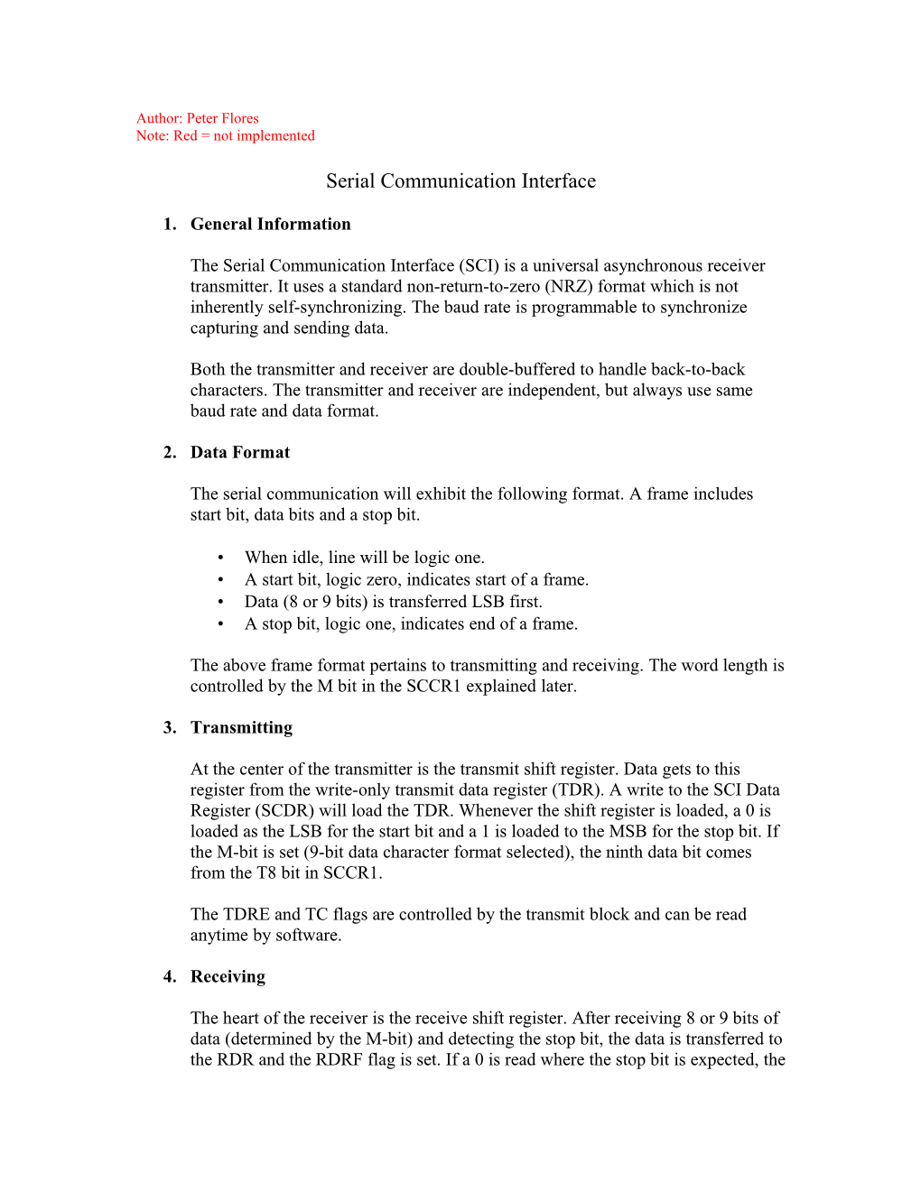 Serial Communication Interface