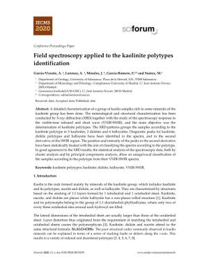 Field Spectroscopy Applied to the Kaolinite Polytypes Identification