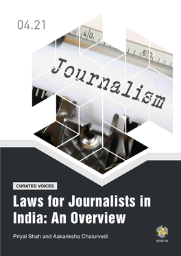 Laws for Journalists in India: an Overview
