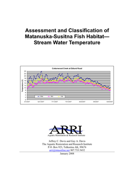 Assessment and Classification of Matanuska-Susitna Fish Habitat— Stream Water Temperature
