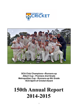 150Th Annual Report 2014-2015