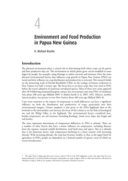 Environment and Food Production in Papua New Guinea