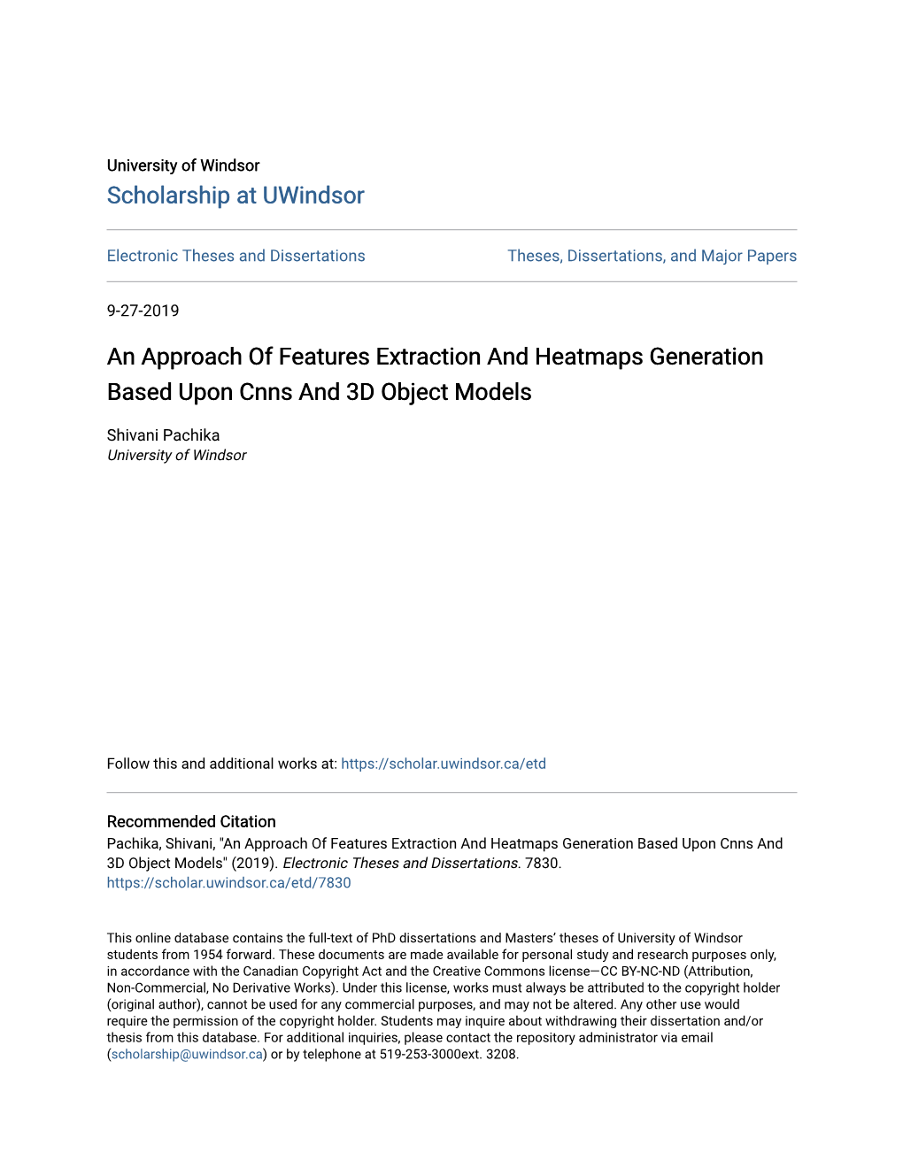 An Approach of Features Extraction and Heatmaps Generation Based Upon Cnns and 3D Object Models