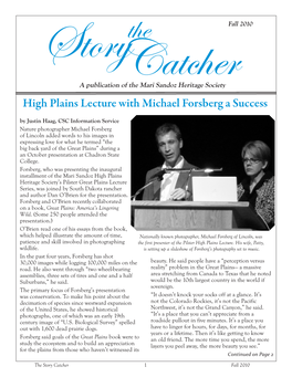 High Plains Lecture with Michael Forsberg a Success