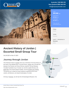 Ancient History of Jordan | Small Group Tour | Odyssey Traveller