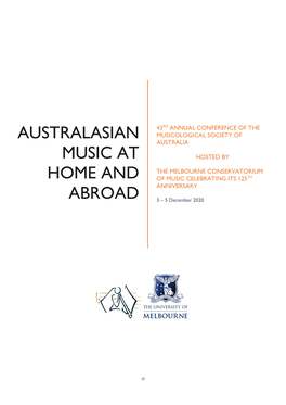 Australasian Music at Home and Abroad