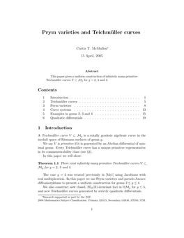 Prym Varieties and Teichmüller Curves